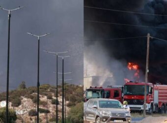 Φωτιά στον Ασπρόπυργο: Έκλεισε η Αττική Οδός και στα δυο ρεύματα