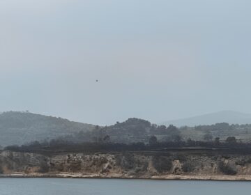 Βραχονησίδα εμφανίστηκε στη λίμνη Μαραθώνα